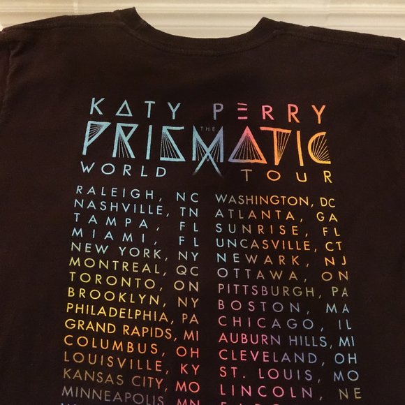 Katy Perry Prismatic World Tour T-Shirt Size Small Black - Picture 5 of 6